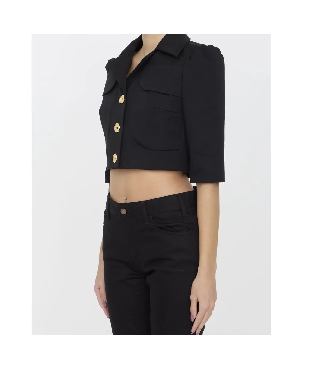 Single-Breasted Cropped Blazer