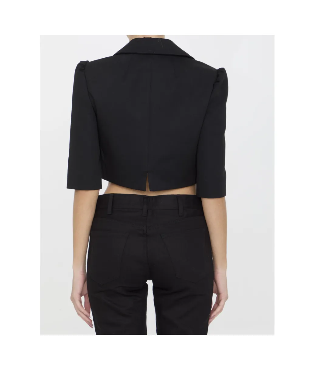 Single-Breasted Cropped Blazer