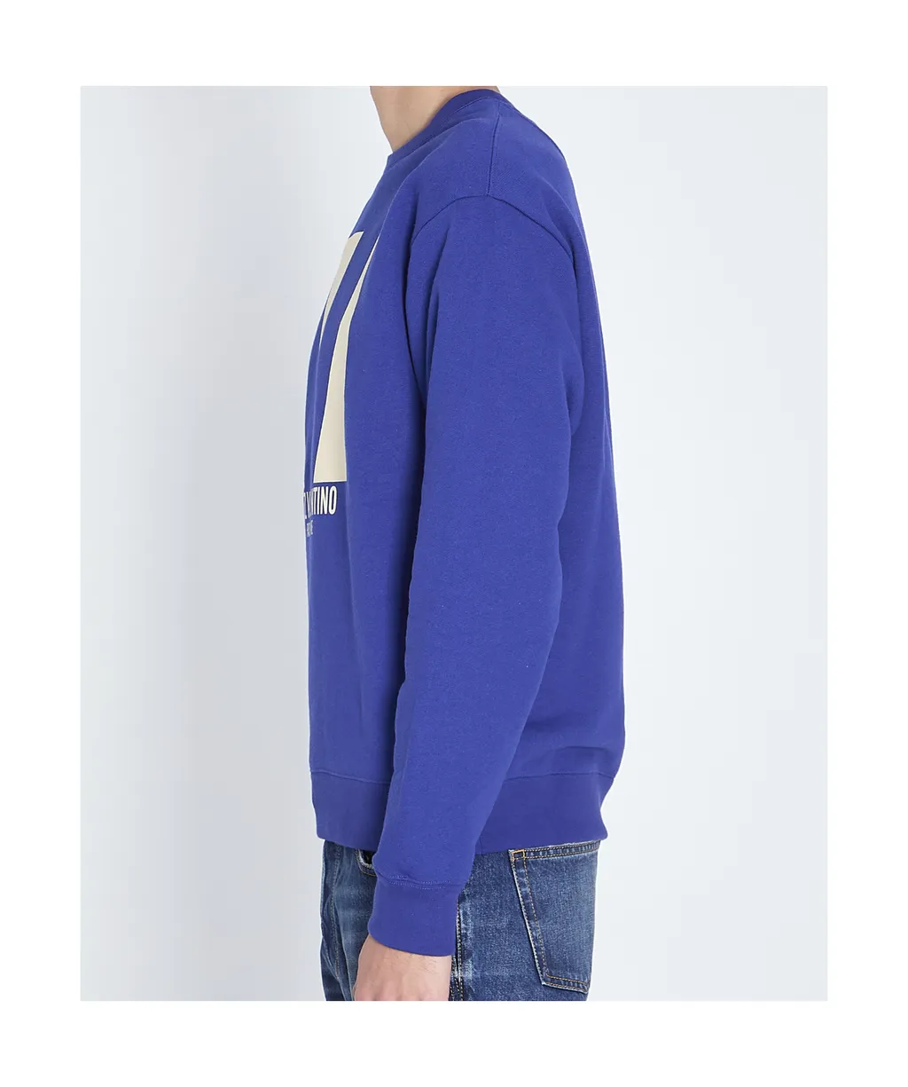 Valentino Chez Valentino Printed Crewneck Sweatshirt