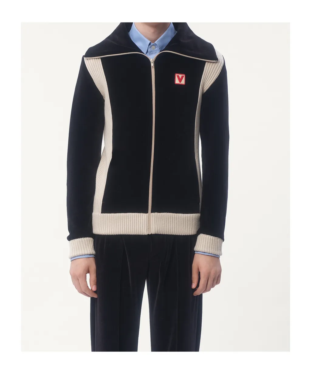Valentino Chez Zip-Up Cardigan