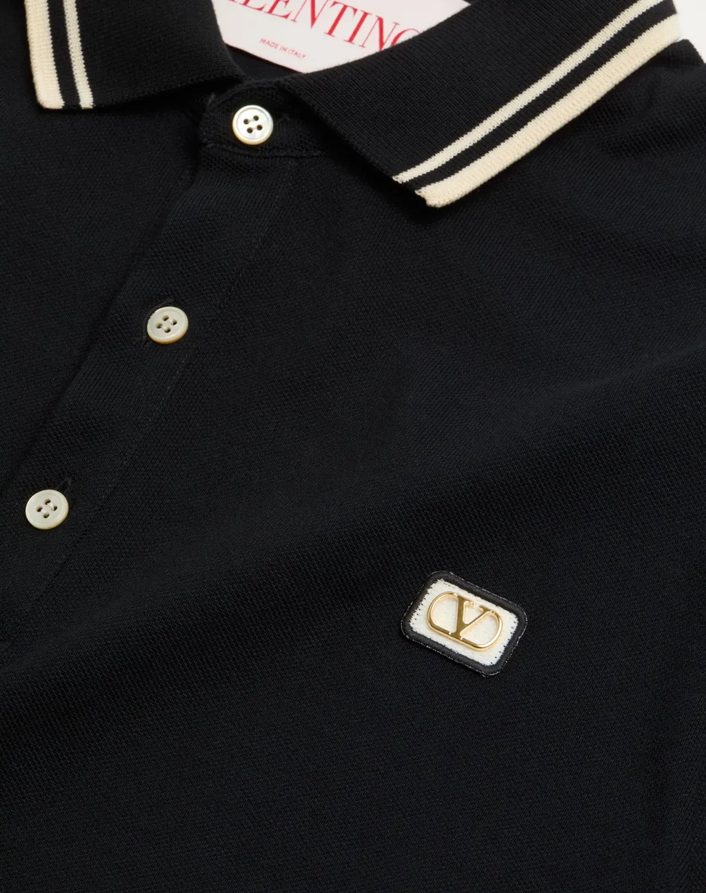 Valentino Logo Embroidered Straight Hem Polo Shirt