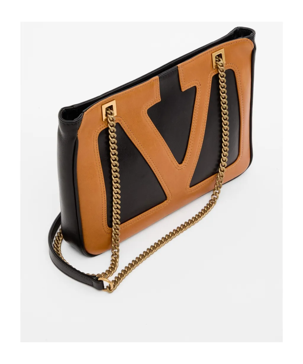 Small V-Logo Chain-Link Tote Bag