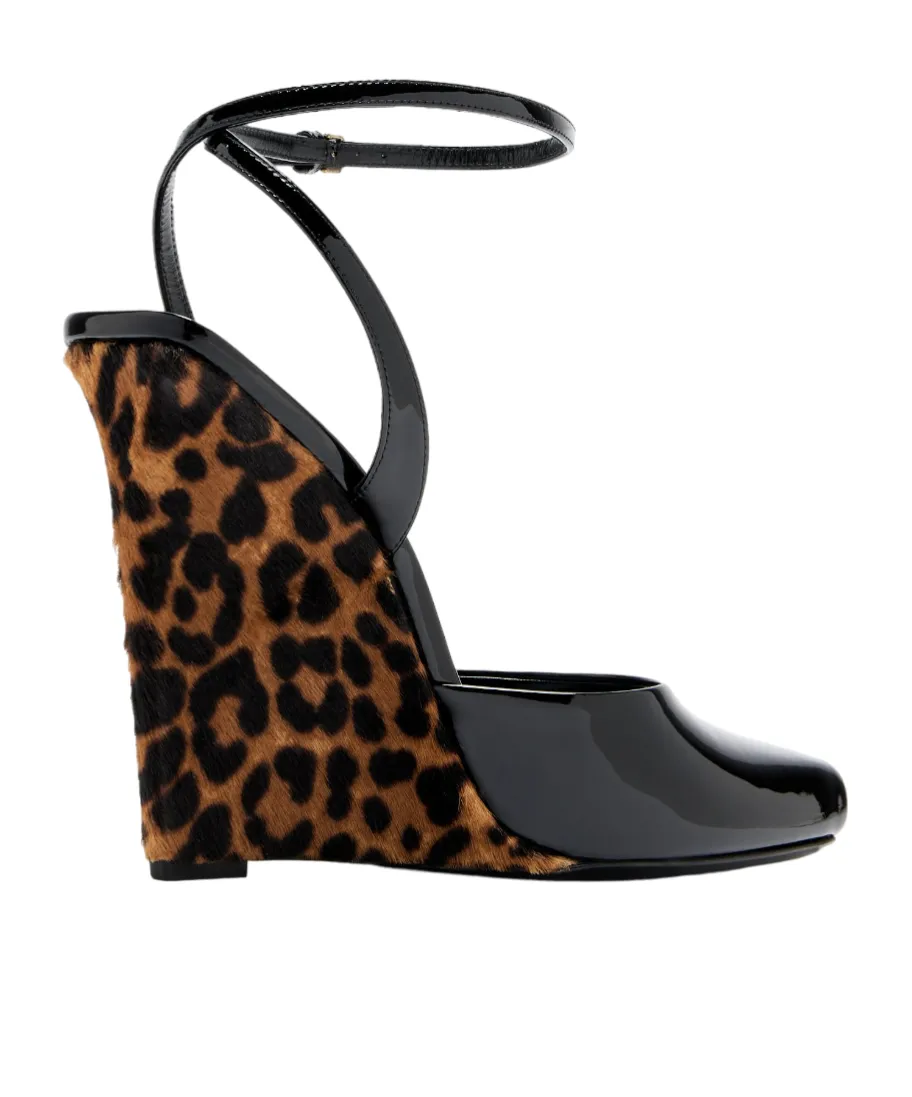 Saint Laurent La Scandale Wedge Sandals