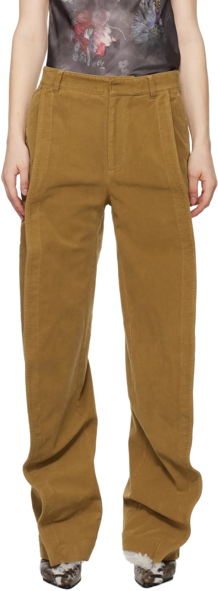Belt-Loop Casual Pants