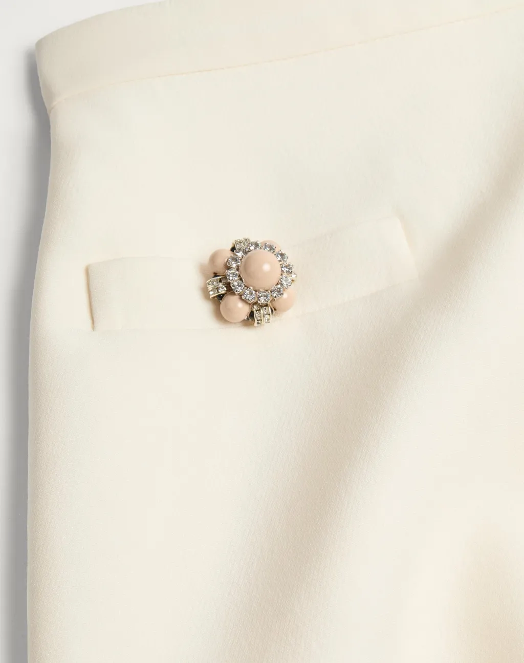 Valentino Button Embellished A-Line Mini Skirt