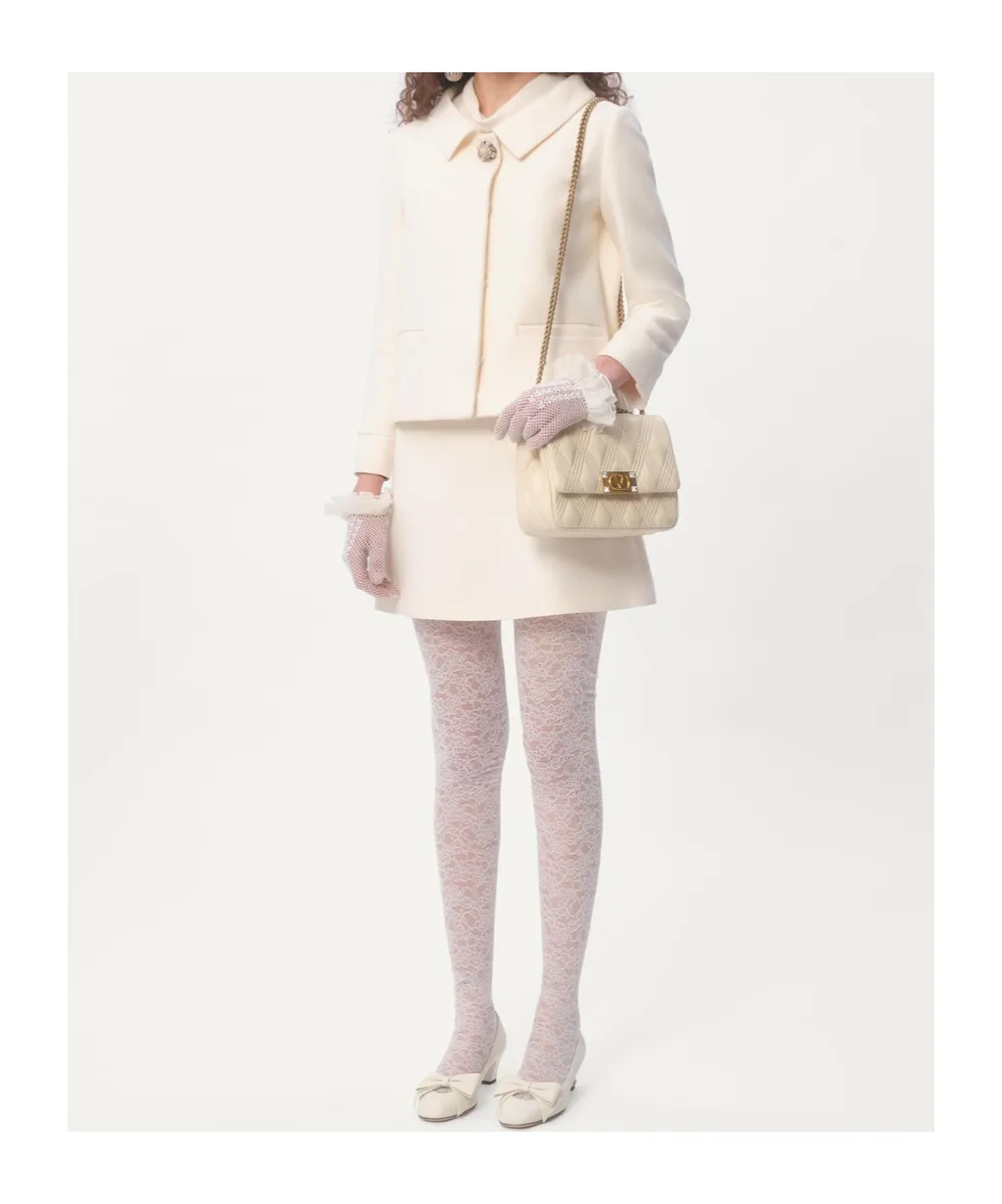 Valentino Button Embellished A-Line Mini Skirt