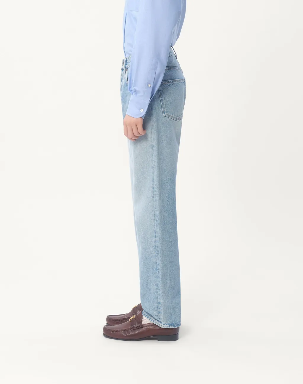 Valentino Logo Patch Straight Leg Jeans