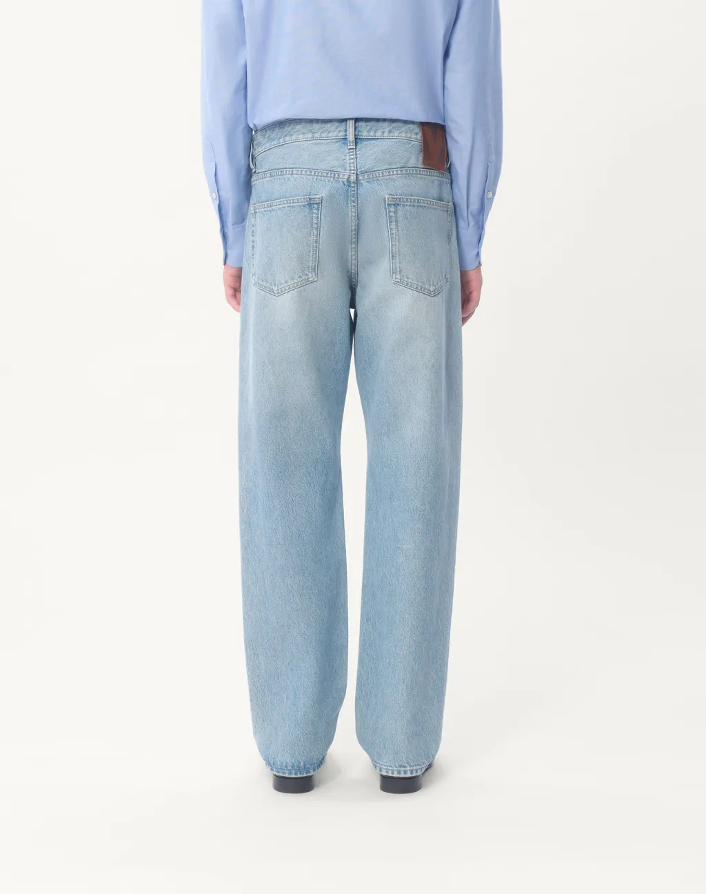 Valentino Logo Patch Straight Leg Jeans