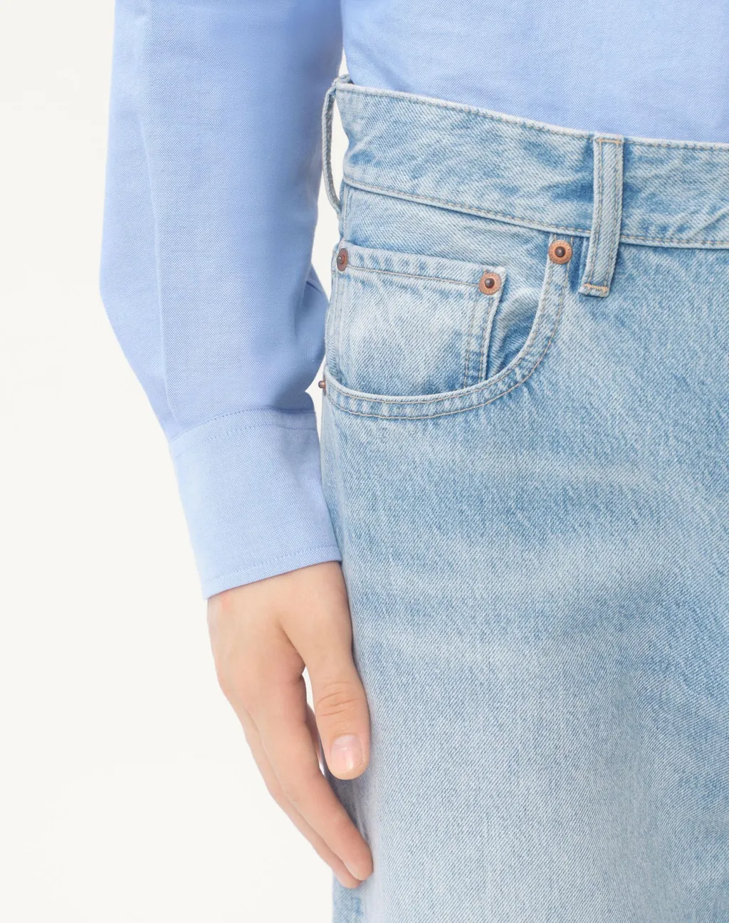 Valentino Logo Patch Straight Leg Jeans