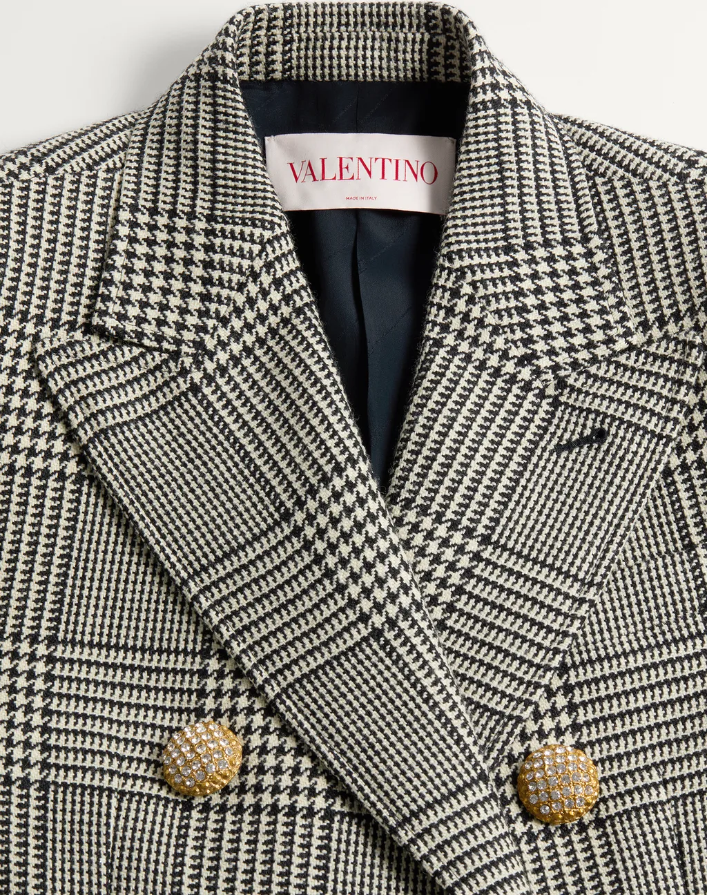 Valentino Double-Breasted Checked Blazer