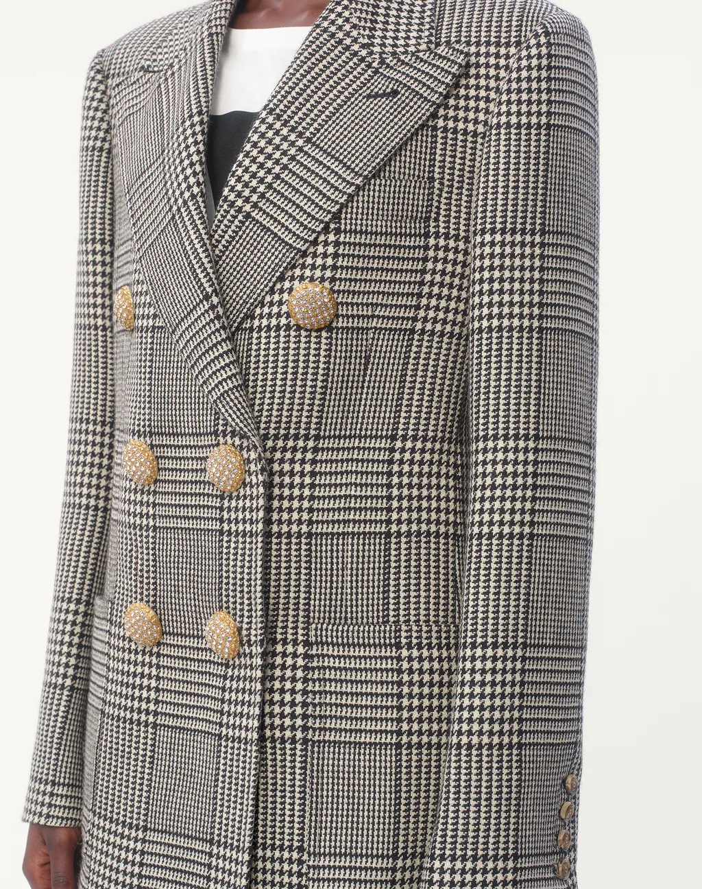 Valentino Double-Breasted Checked Blazer