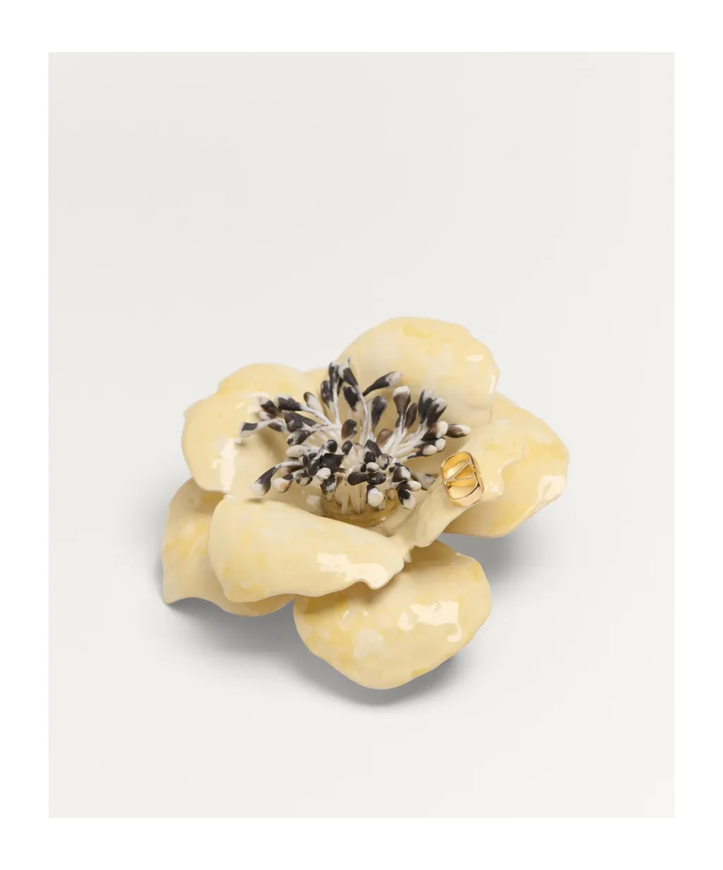 Valentino Logo Plaque Brooch