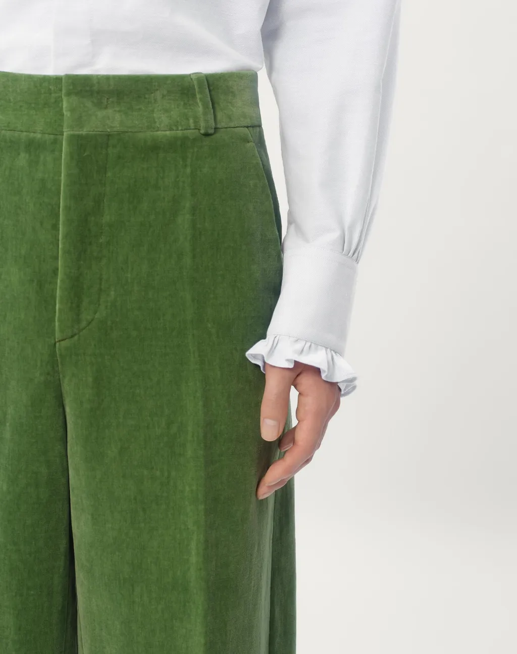 Valentino Garavani Jacquard-Hem Straight Leg Trousers