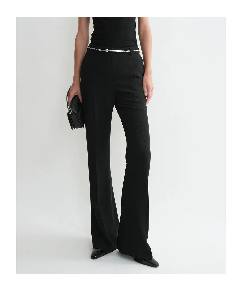 TotÊMe Pressed Creased Flared Leg Trousers