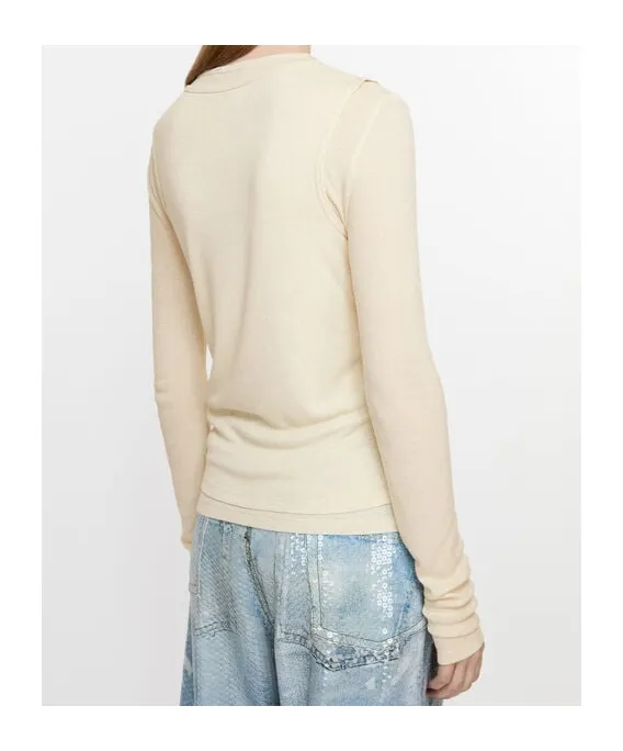 Acne Studios Logo Printed Layered Long-Sleeve T-Shirt