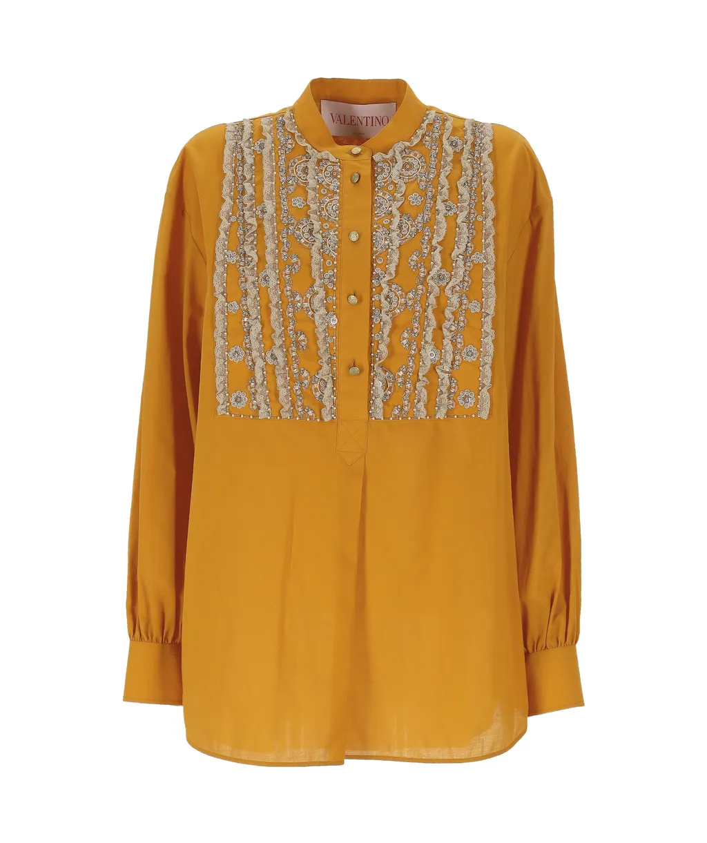 Valentino Embellished Button Detailed Shirt