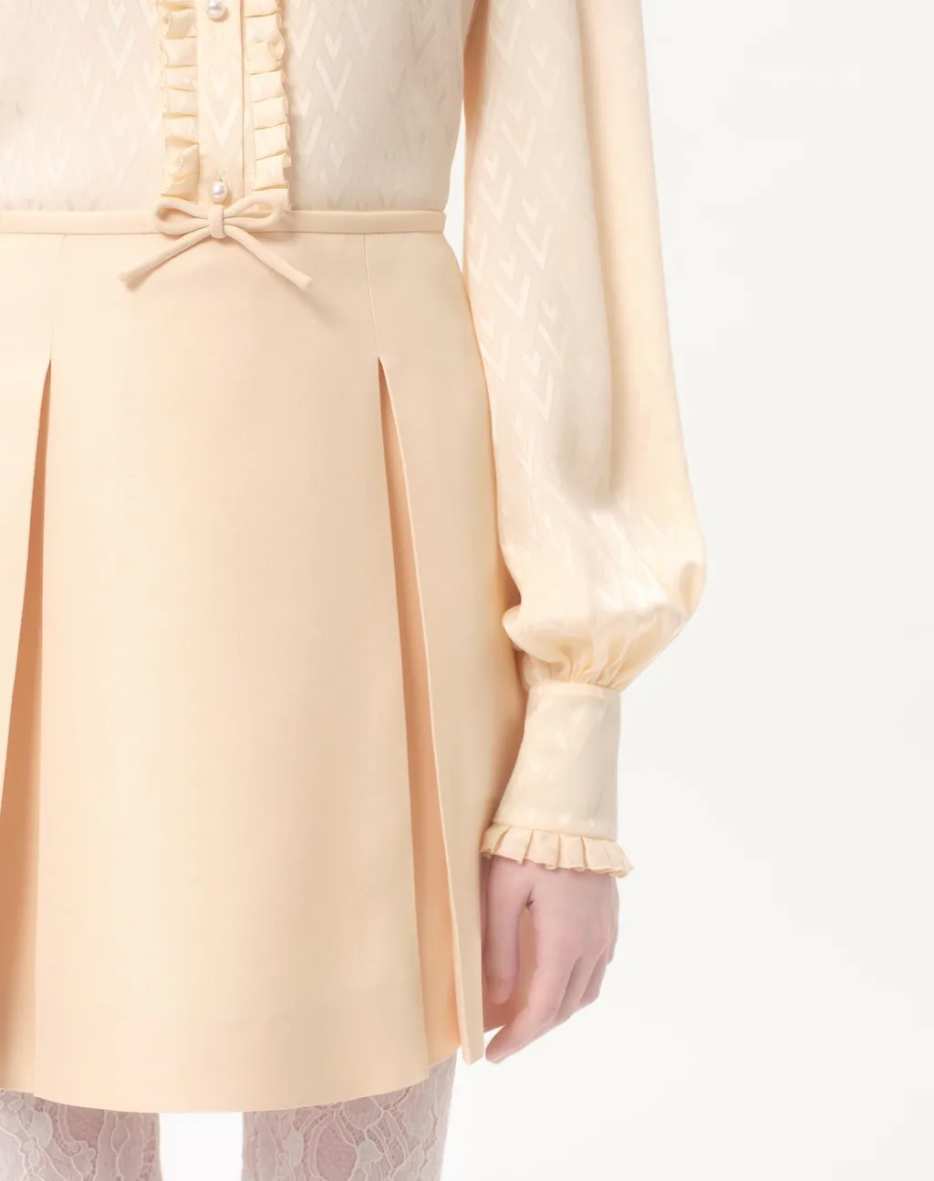 Valentino Bow Detailed Pleated Skort