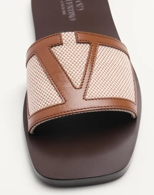 Valentino Logo Patch Slip-On Sandals