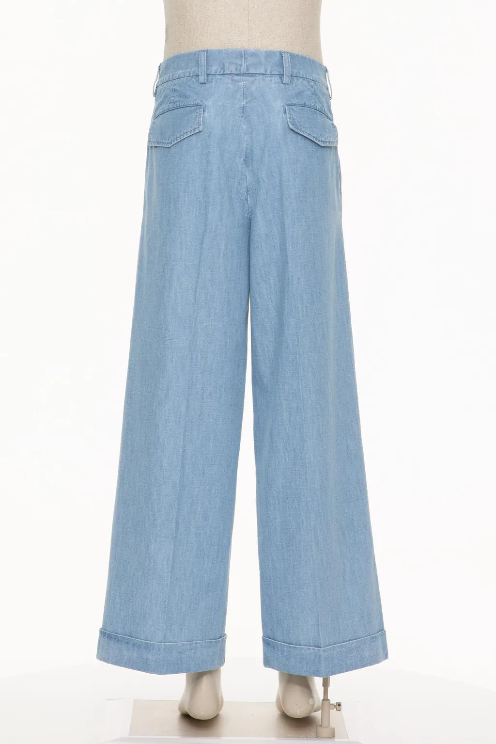 Cuffed Denim Trousers