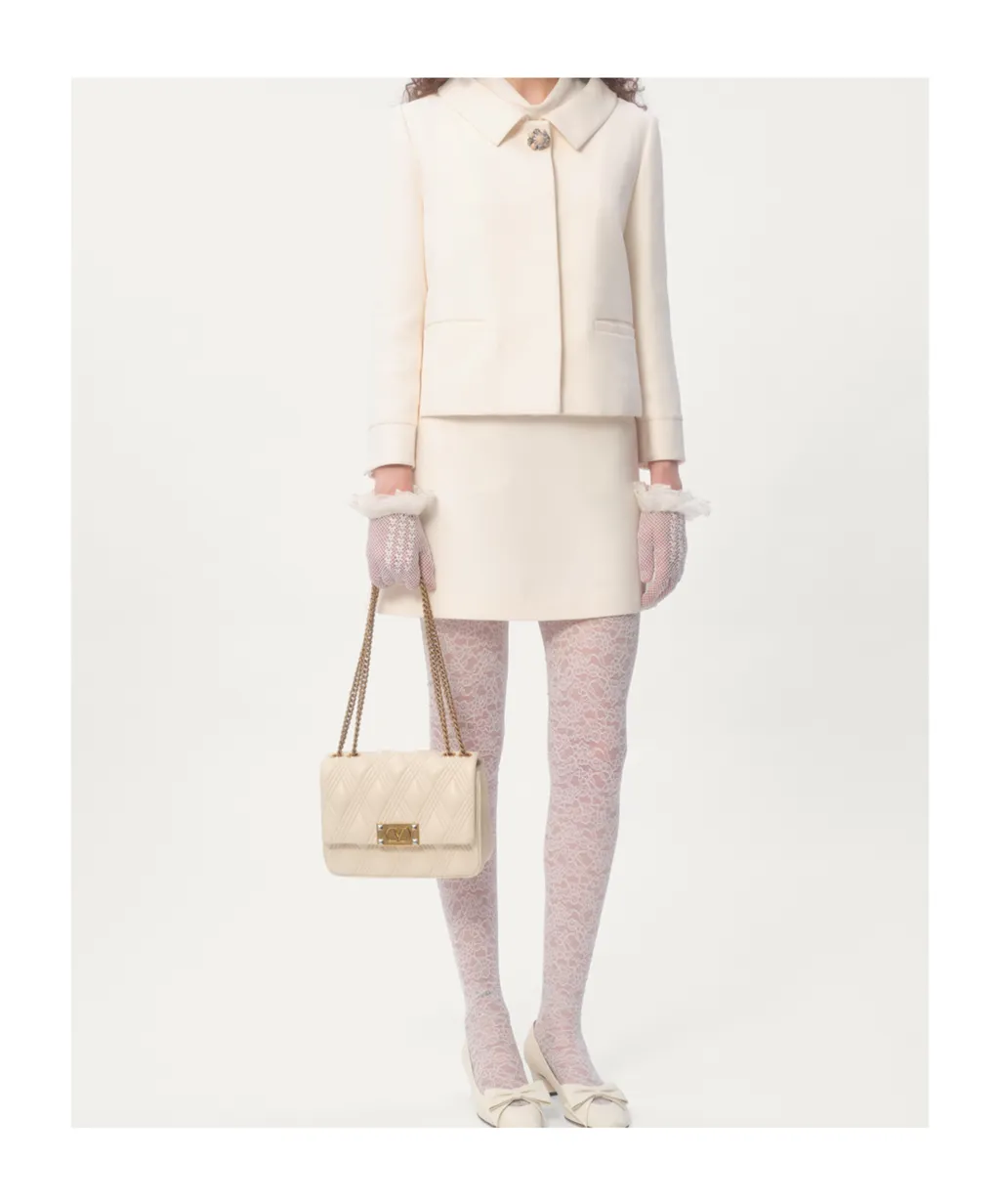 Valentino Bead Embellished Straight Hem Jacket