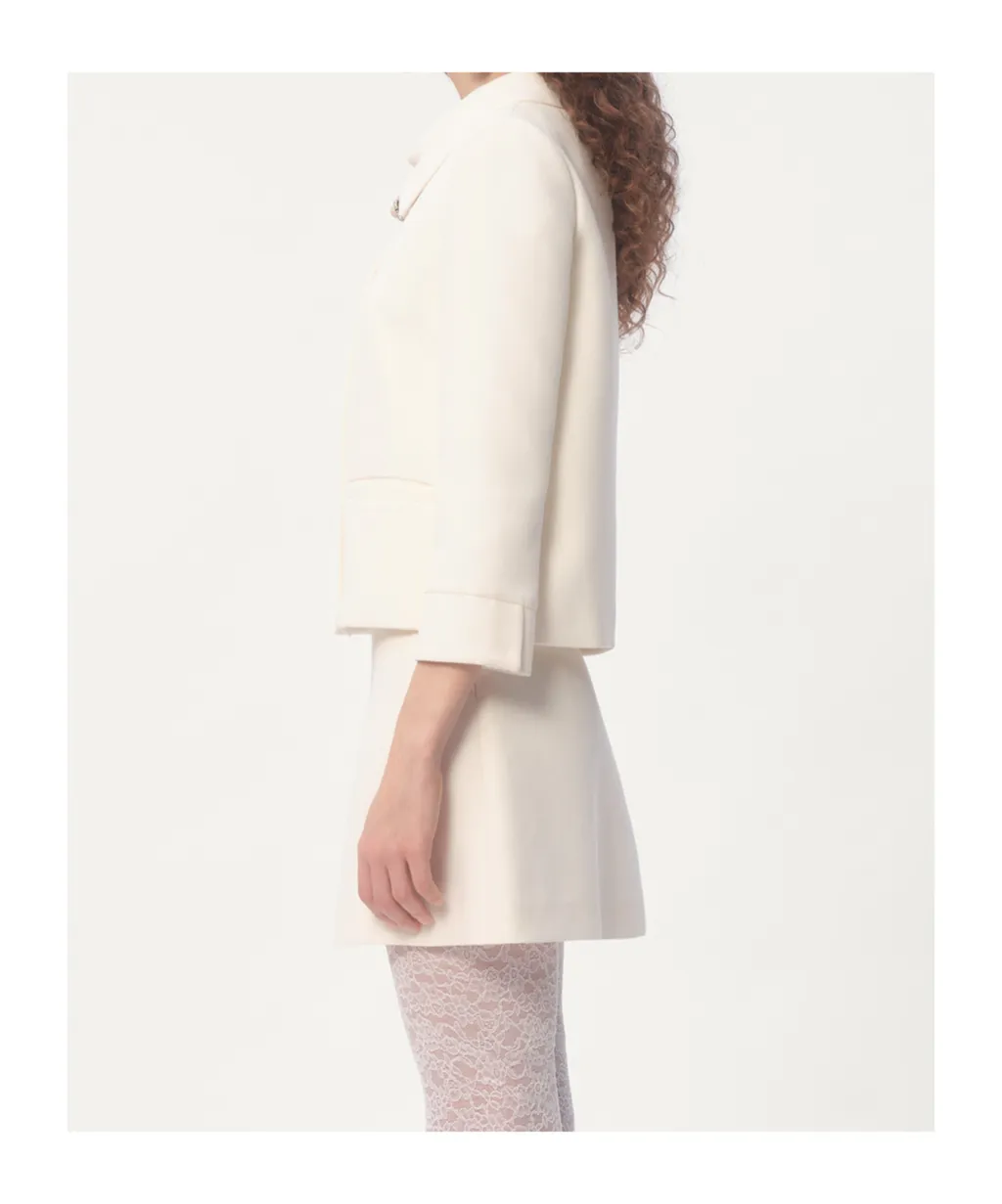 Valentino Bead Embellished Straight Hem Jacket