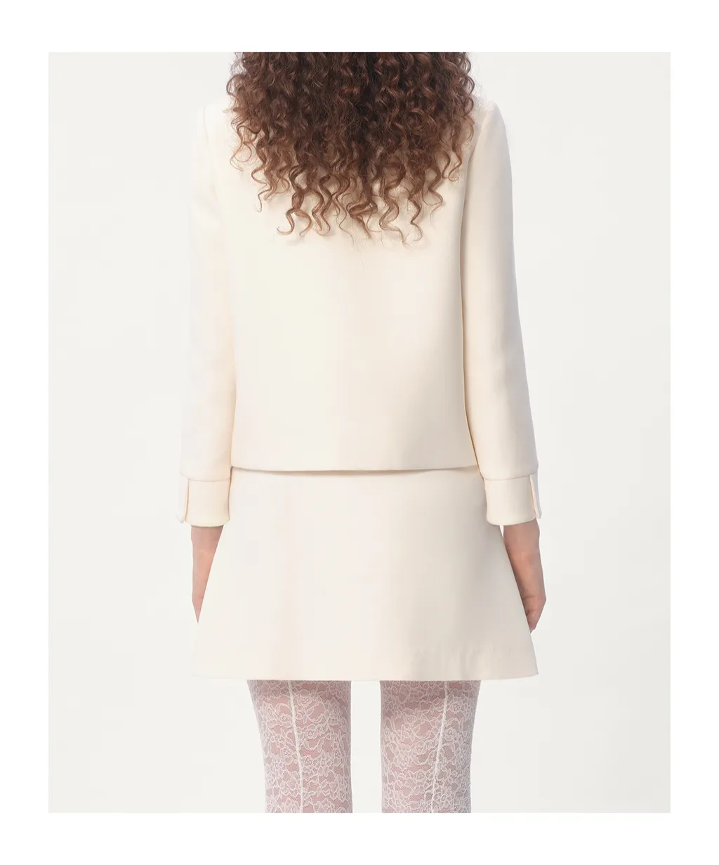 Valentino Bead Embellished Straight Hem Jacket