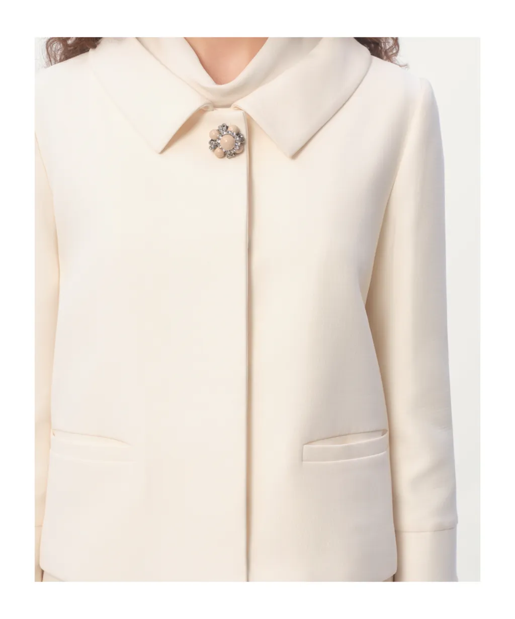 Valentino Bead Embellished Straight Hem Jacket