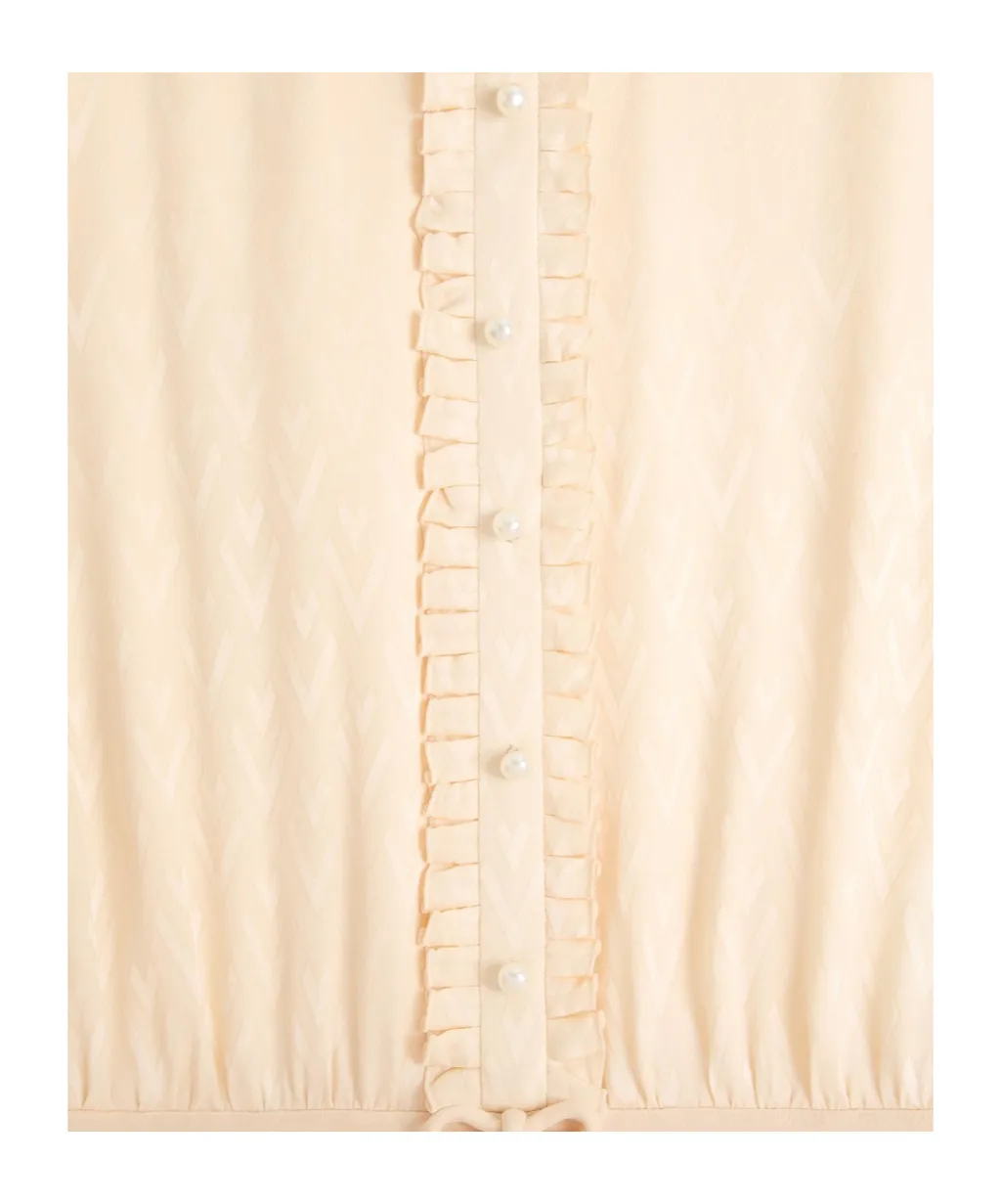 Valentino Ruffle Detailed Half-Sleeved Mini Dress