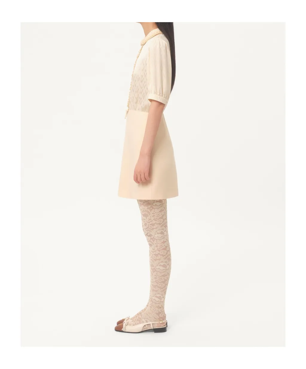 Valentino Ruffle Detailed Half-Sleeved Mini Dress