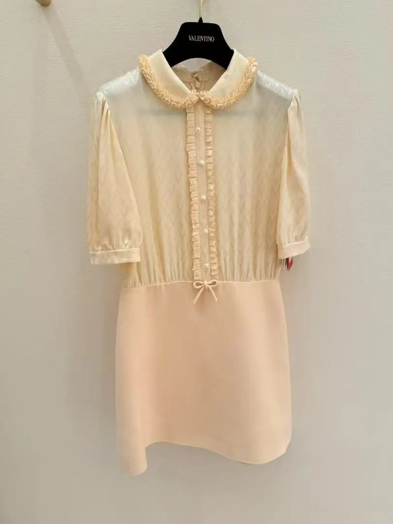 Valentino Ruffle Detailed Half-Sleeved Mini Dress