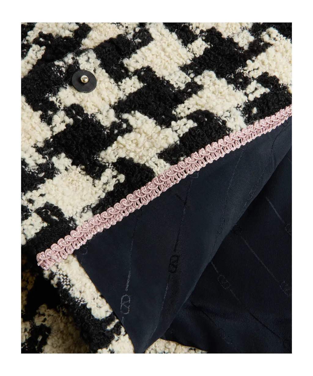 Valentino Straight Hem Tweed Jacket