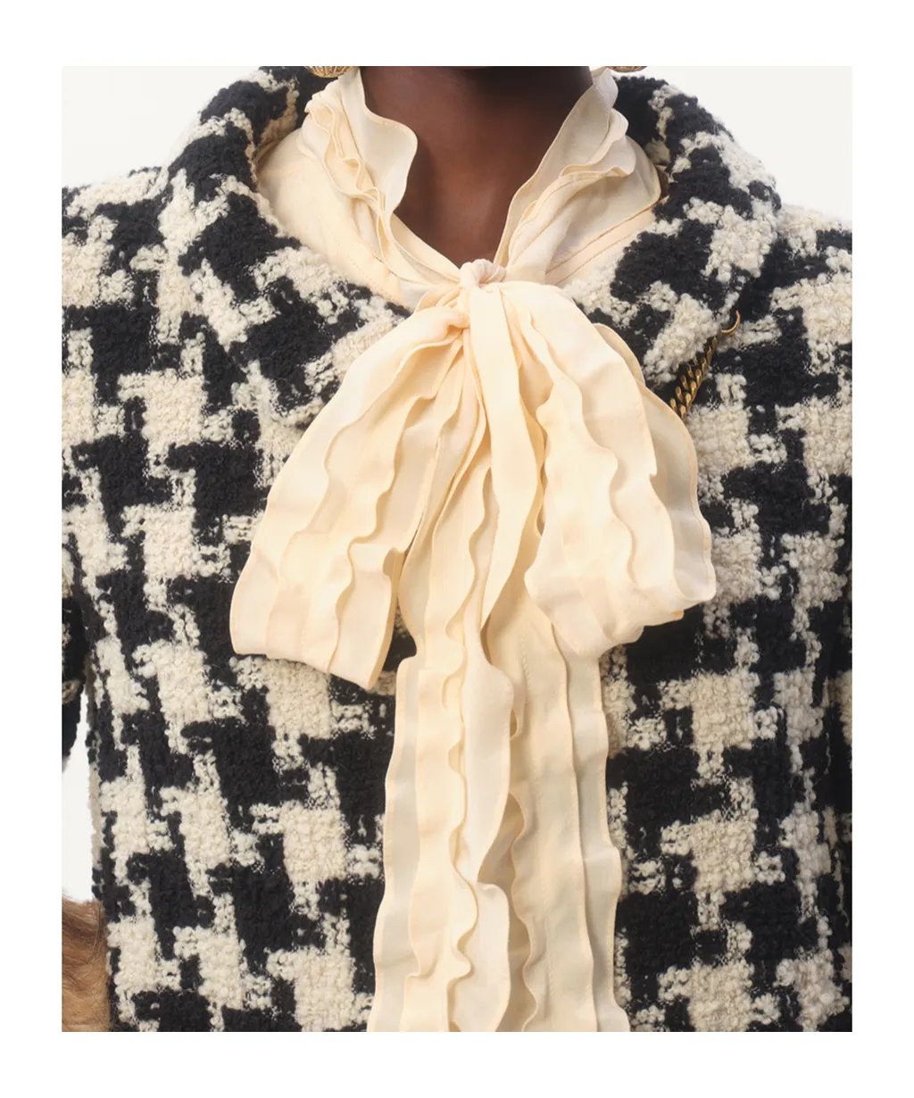 Valentino Straight Hem Tweed Jacket