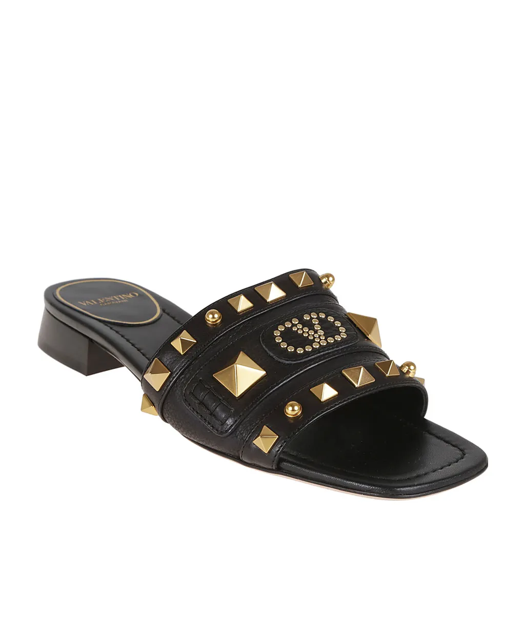 Valentino Garavani Rockstud Vlogo Signature Sandals