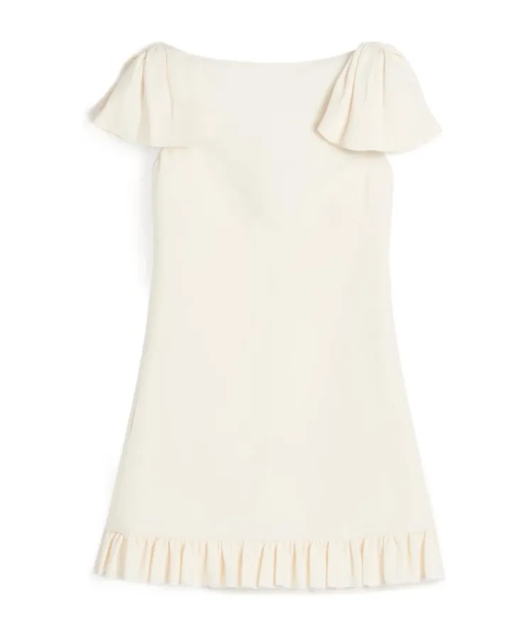 Valentino Crepe Couture Flared Hem Mini Dress