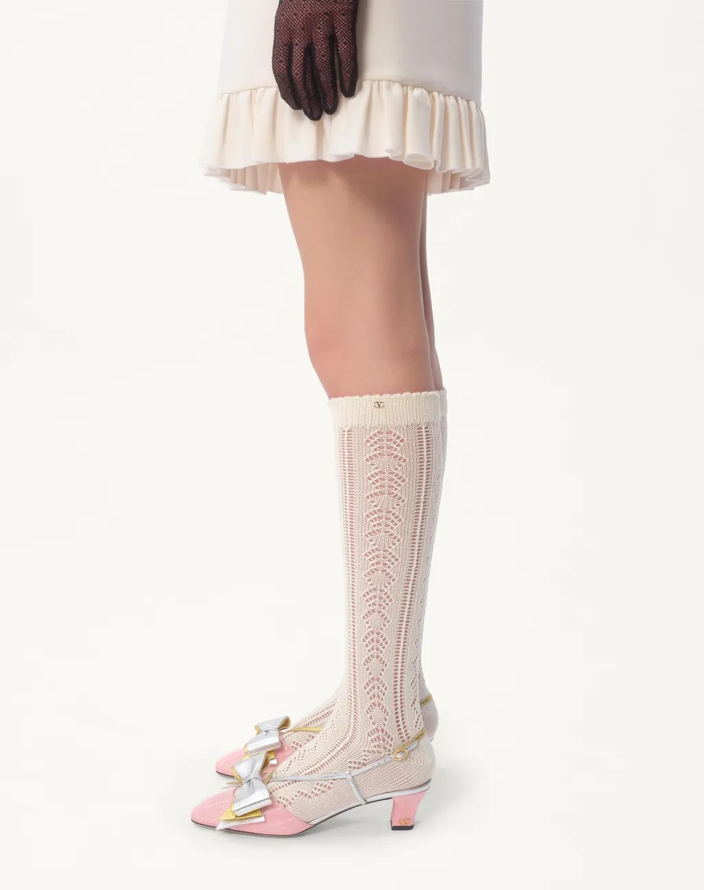 Valentino Crepe Couture Flared Hem Mini Dress