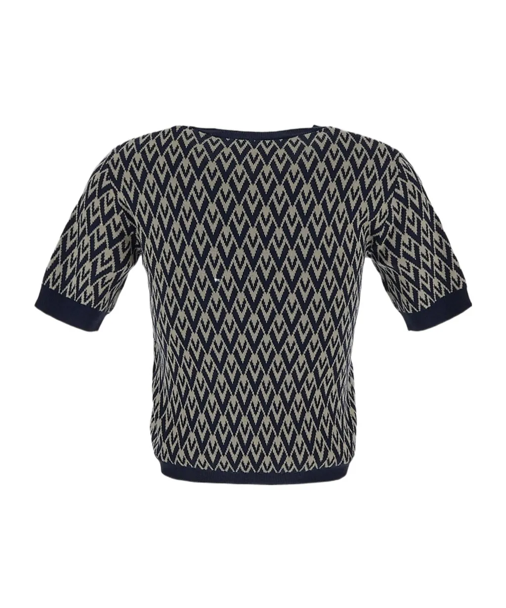 Valentino Toute La V Jacquard Crewneck Jumper