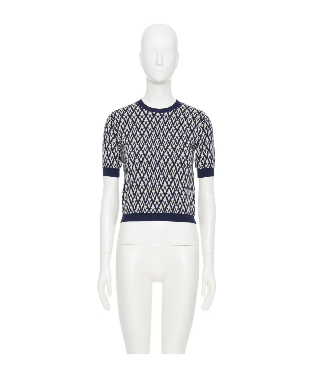 Valentino Toute La V Jacquard Crewneck Jumper