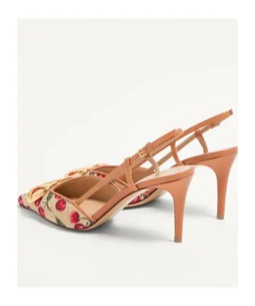 Valentino Vlogo Signature Pointed Toe Slingback Pumps