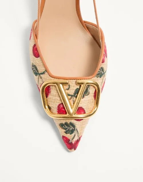 Valentino Vlogo Signature Pointed Toe Slingback Pumps