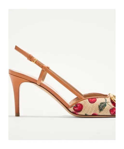 Valentino Vlogo Signature Pointed Toe Slingback Pumps
