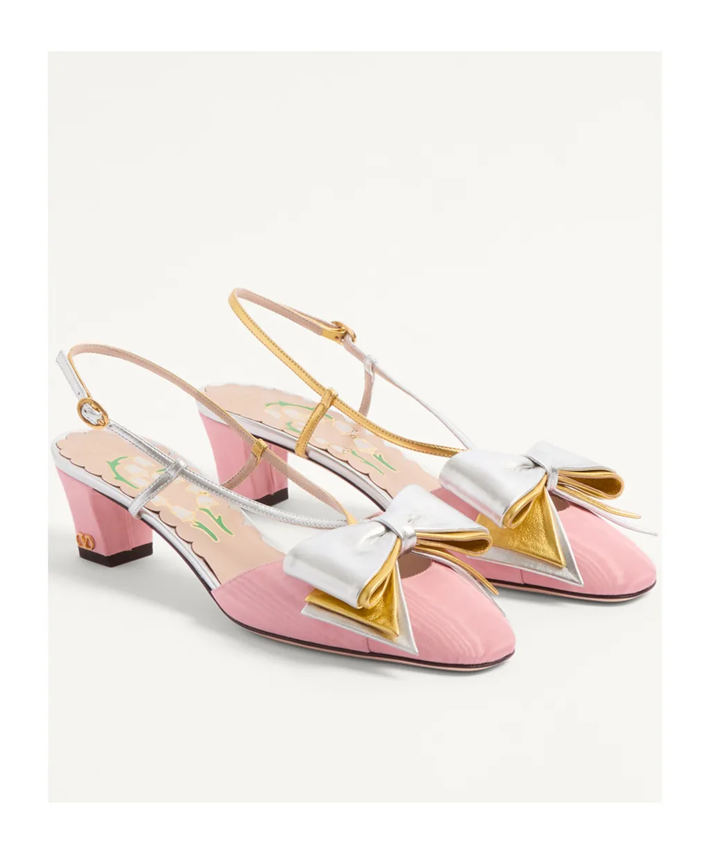 Valentino Bowow Crossover Strap Slingback Pumps