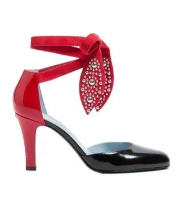 Foliefoliage Pumps In Abrasive Calfskin 85Mm