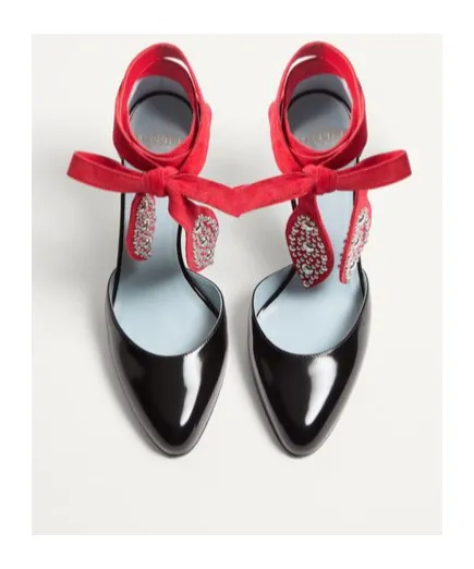 Foliefoliage Pumps In Abrasive Calfskin 85Mm