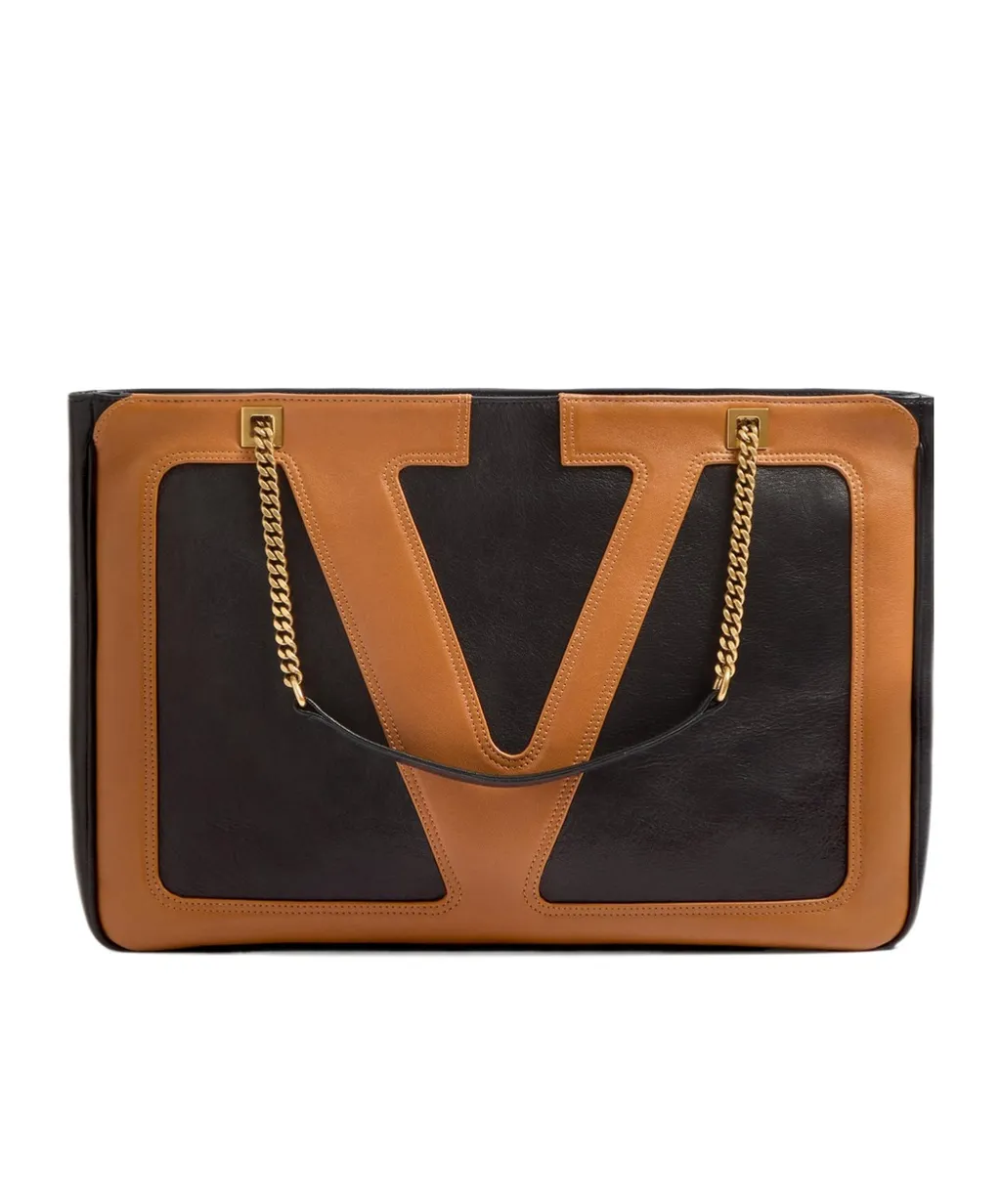 Valentino Viva Superstar Chain-Link Medium Tote Bag