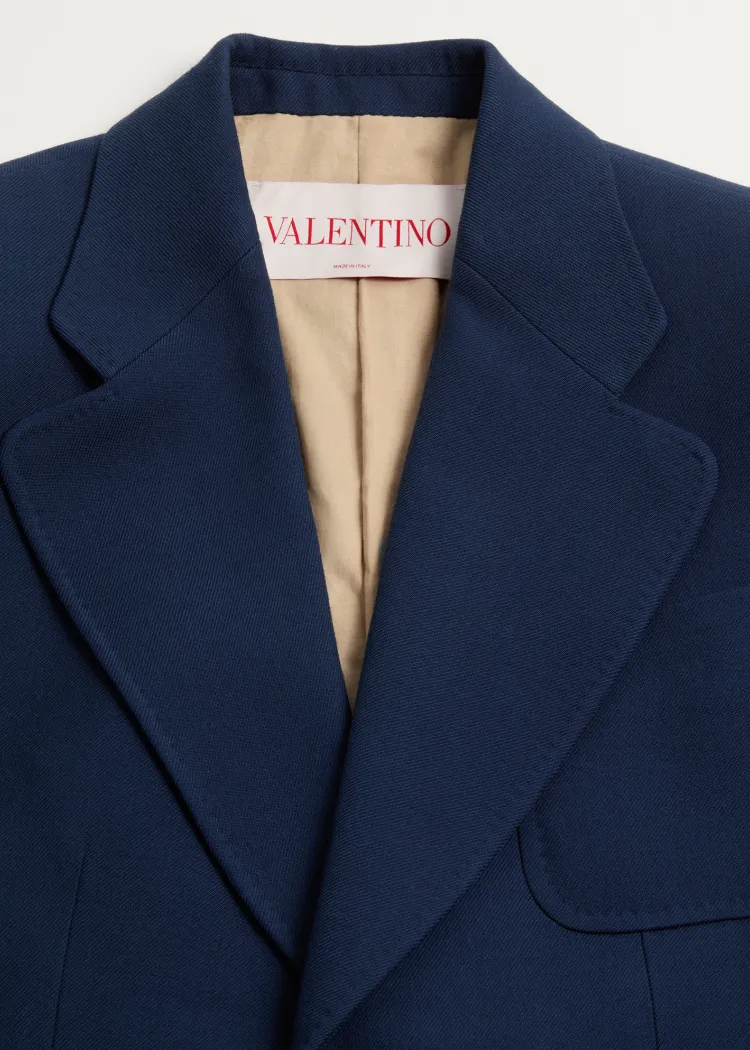 Valentino Single-Breasted Straight Hem Jacket