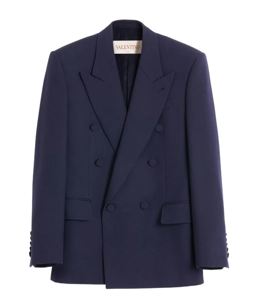 Valentino Double-Breasted Long-Sleeved Blazer
