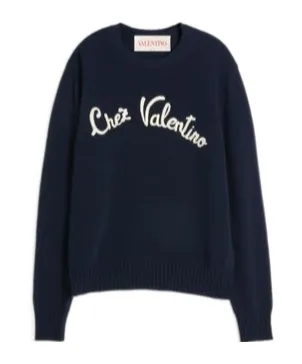 Valentino Chez Valentino Embroidered Crewneck Jumper