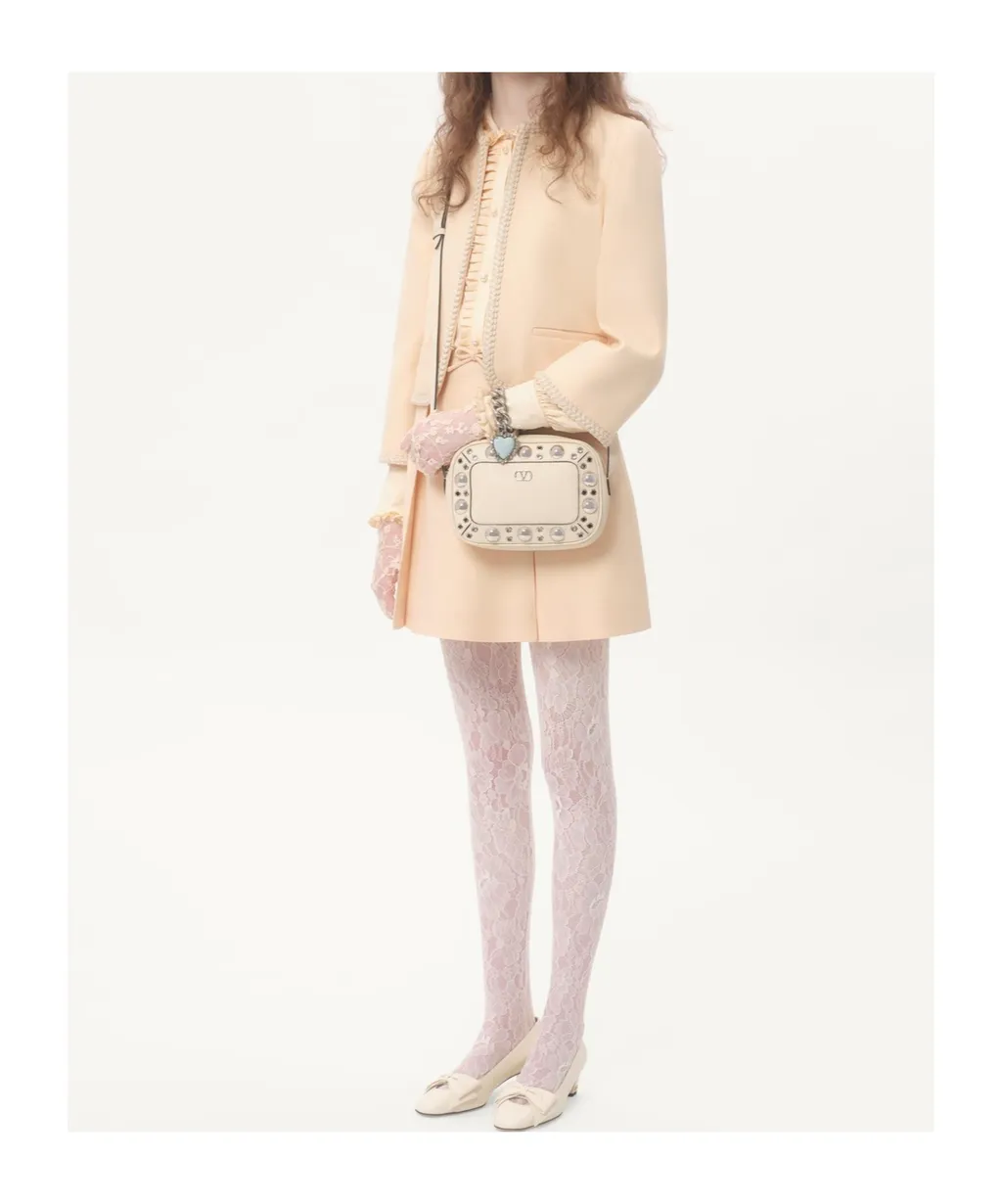 Valentino Braid Detailed Crewneck Jacket