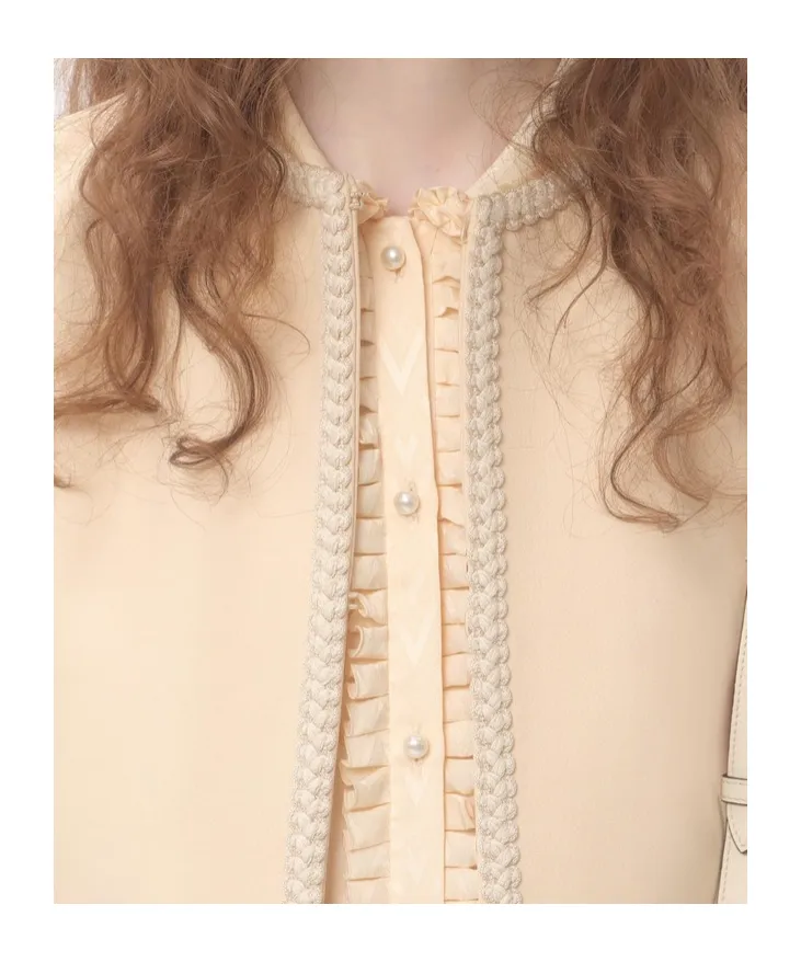 Valentino Braid Detailed Crewneck Jacket