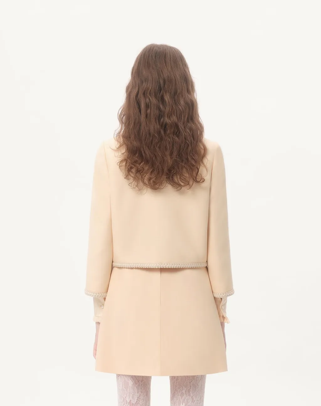 Valentino Braid Detailed Crewneck Jacket